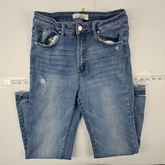 Risen RDP5713 High Rise‎ Ankle Flare Jeans blue denim 11/30 womens 4880 - Picture 1 of 13